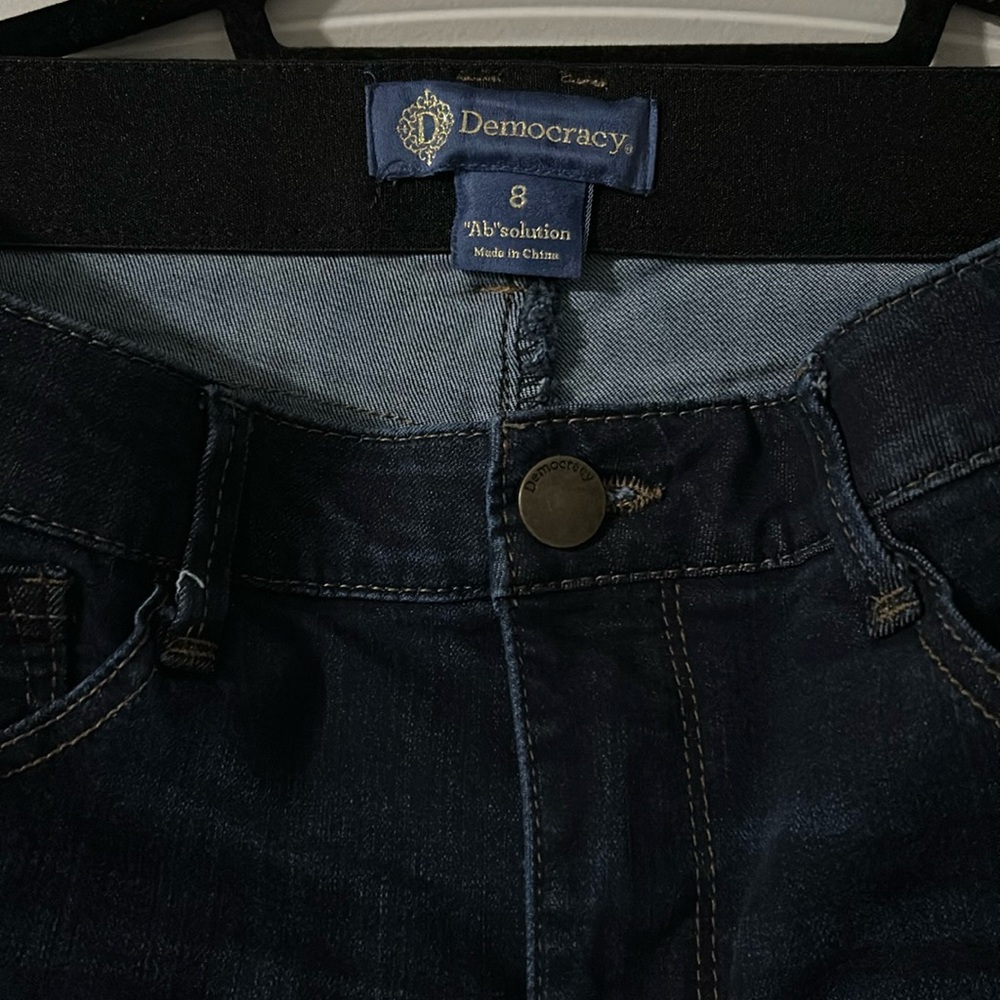 Democracy Jeans Womens 8 Ab Solution Dark Blue